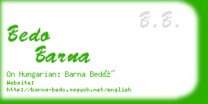 bedo barna business card